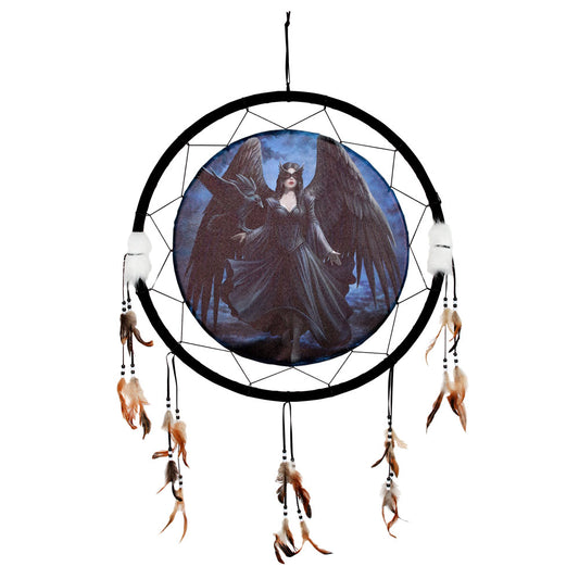 Raven Dreamcatcher by Anne Stokes