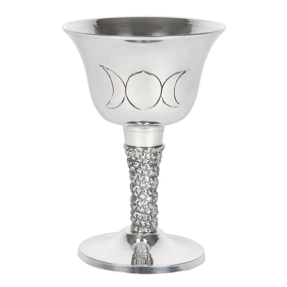 Silver Metal Triple Moon Chalice